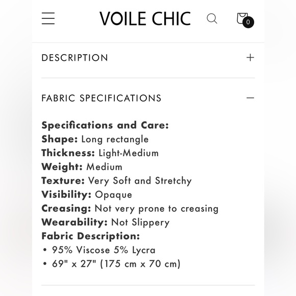 Voile Chic Hijab Jersey - Picture 3 of 3